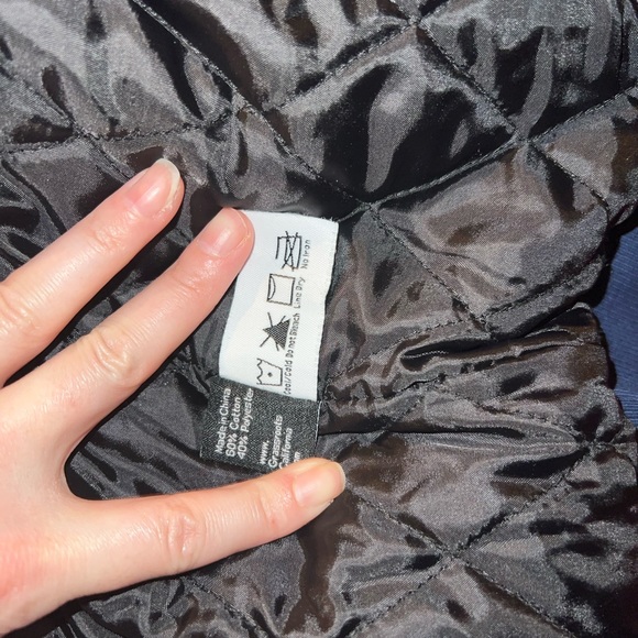 Grassroots California navy long hoodie jacket with hidden pocket - Picture 11 of 16